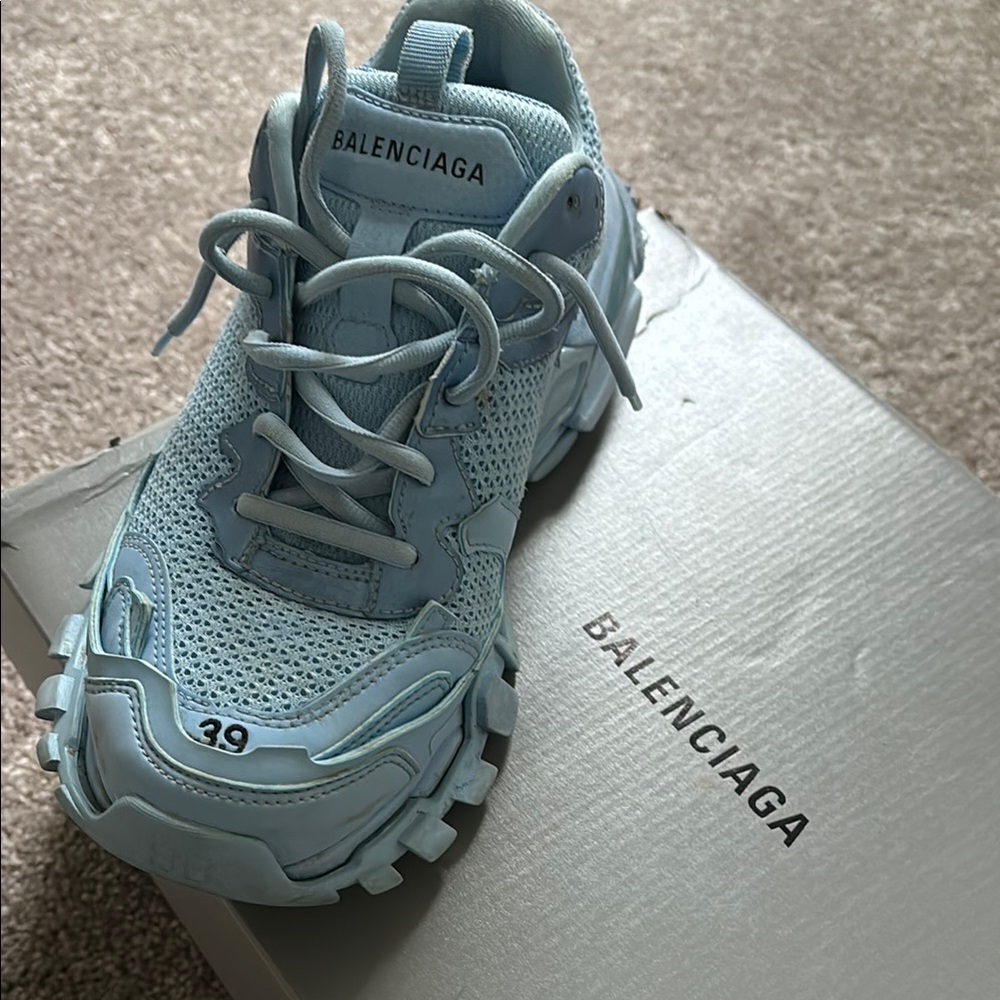Balenciaga Light Blue Athletic Shoes